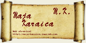 Maja Karaica vizit kartica